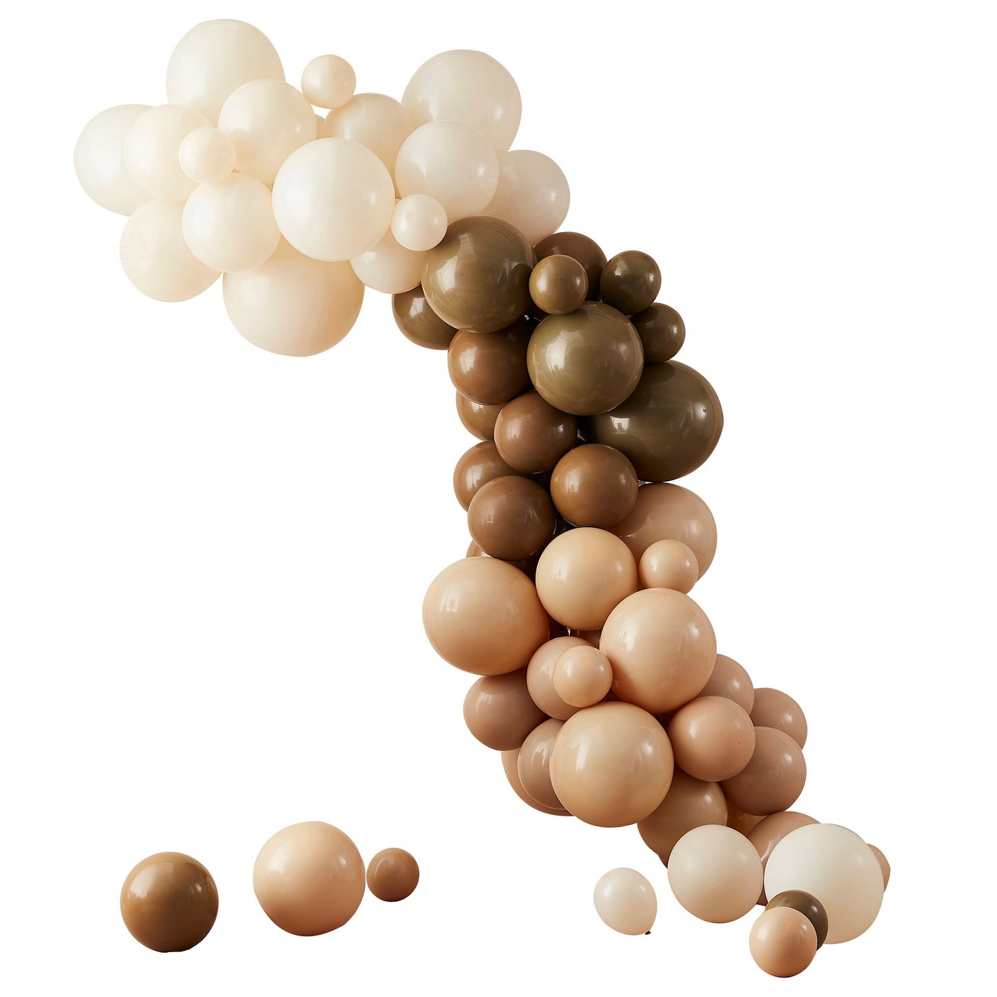 Arche à Ballons Nude & Taupe pour baby shower