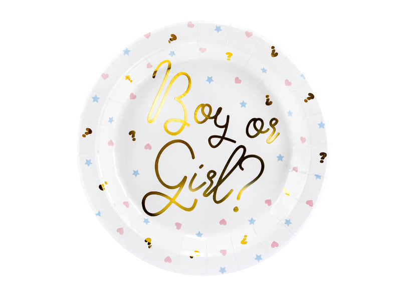Assiettes Boy or Girl Gender Reveal
