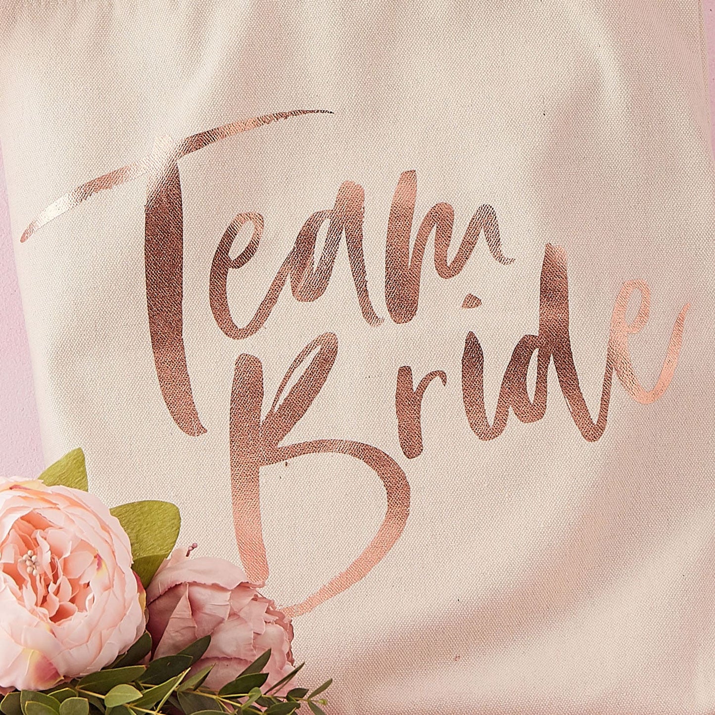 tote bag rose gold team bride evjf
