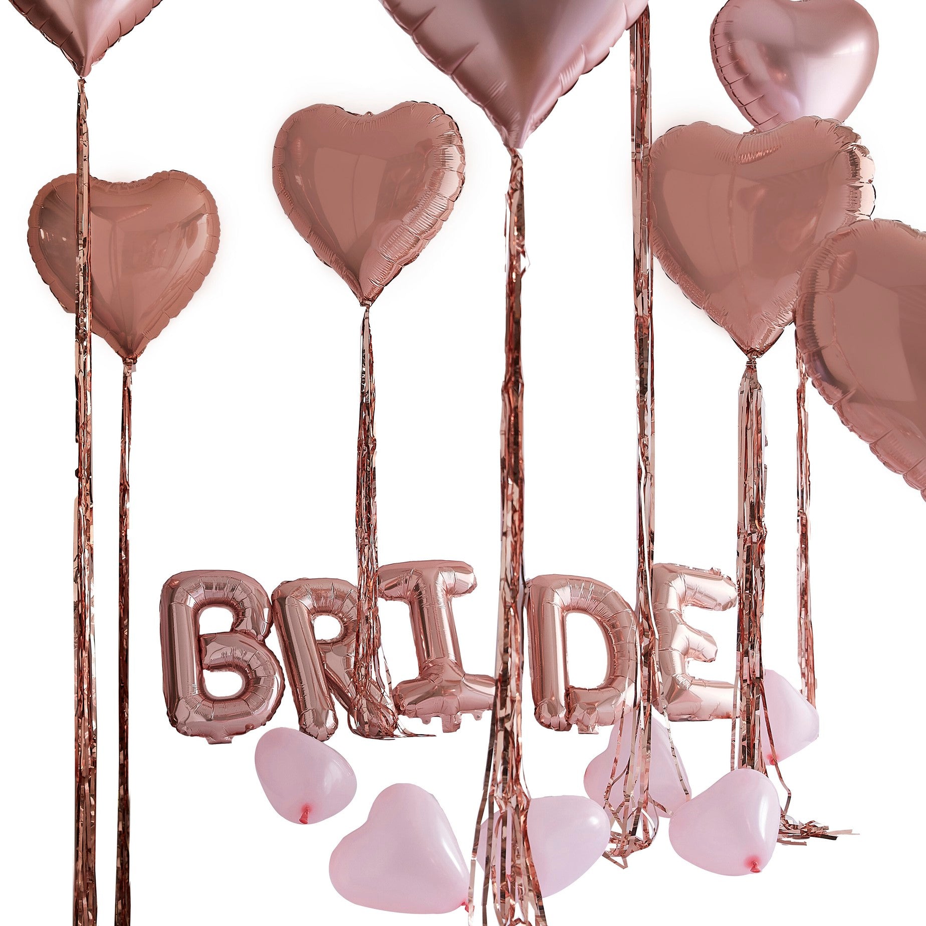 ballon bride & coeurs rose gold pour deco evjf