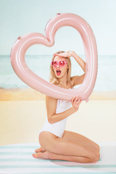 Ballon en forme de coeur rose pastel pour evjf