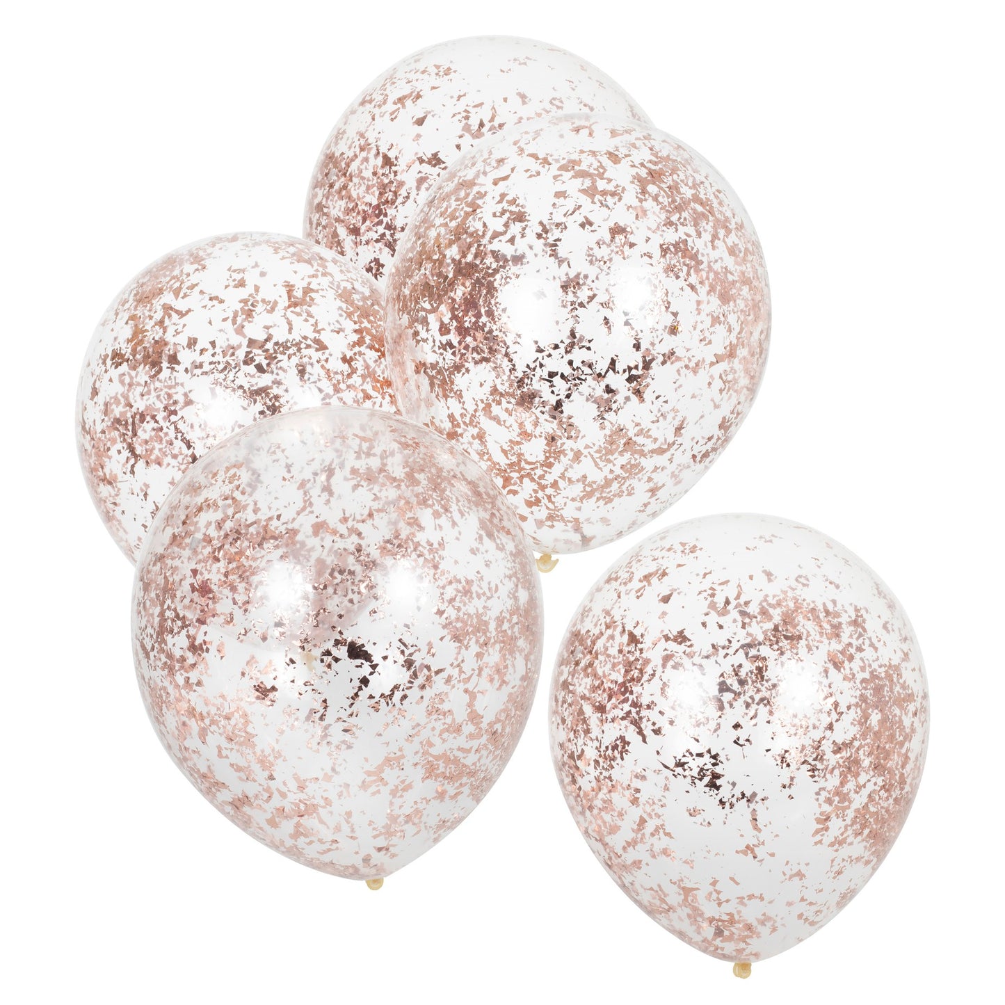 5 ballons confettis or rose pour deco evjf
