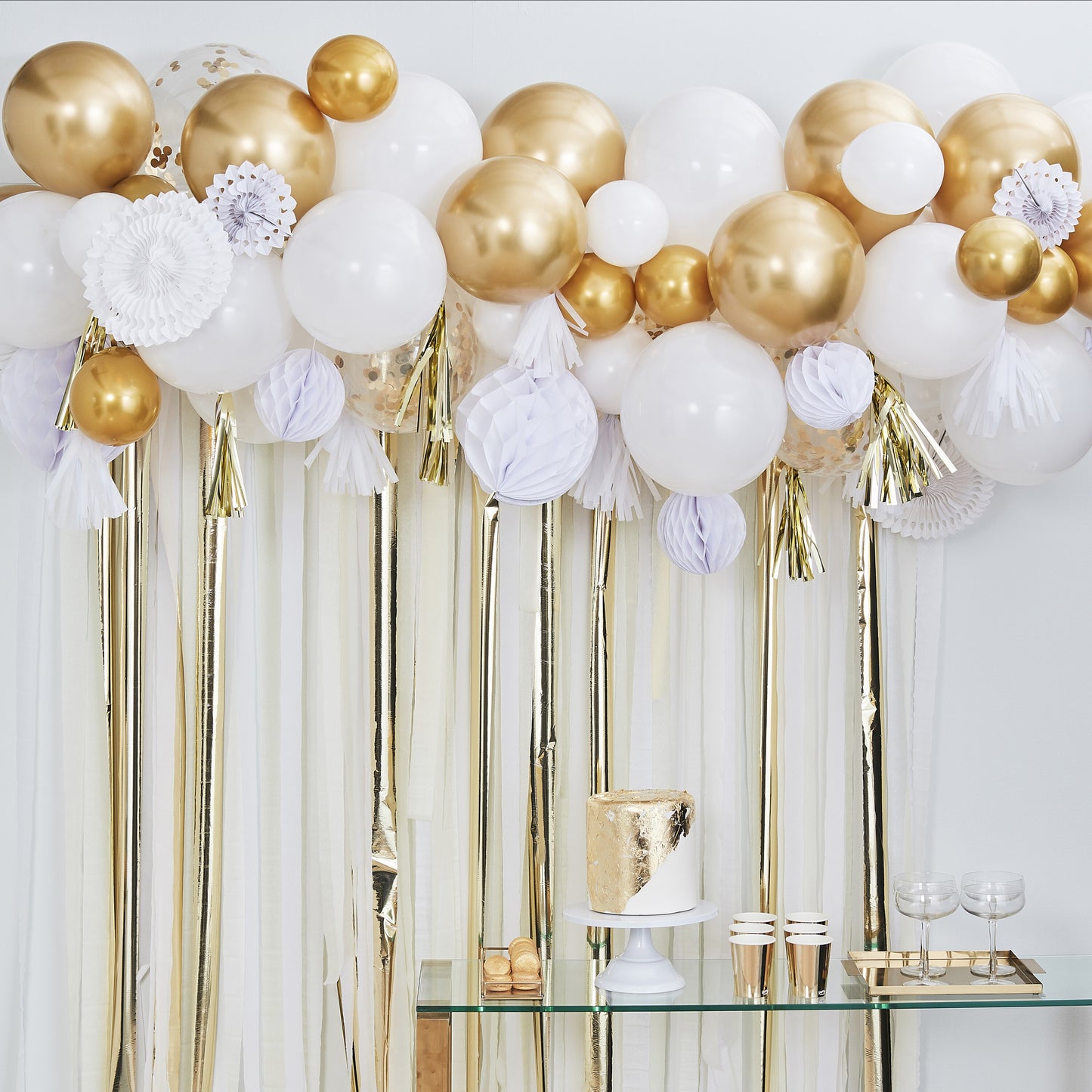 Arche à ballons doré pour evjf