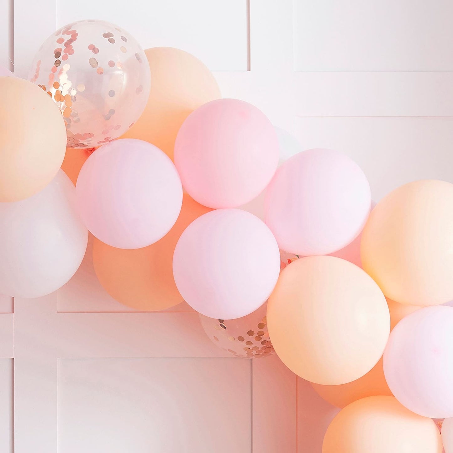 Arche Ballons Mat Rose Pastel Pêche Confettis pour EVJF