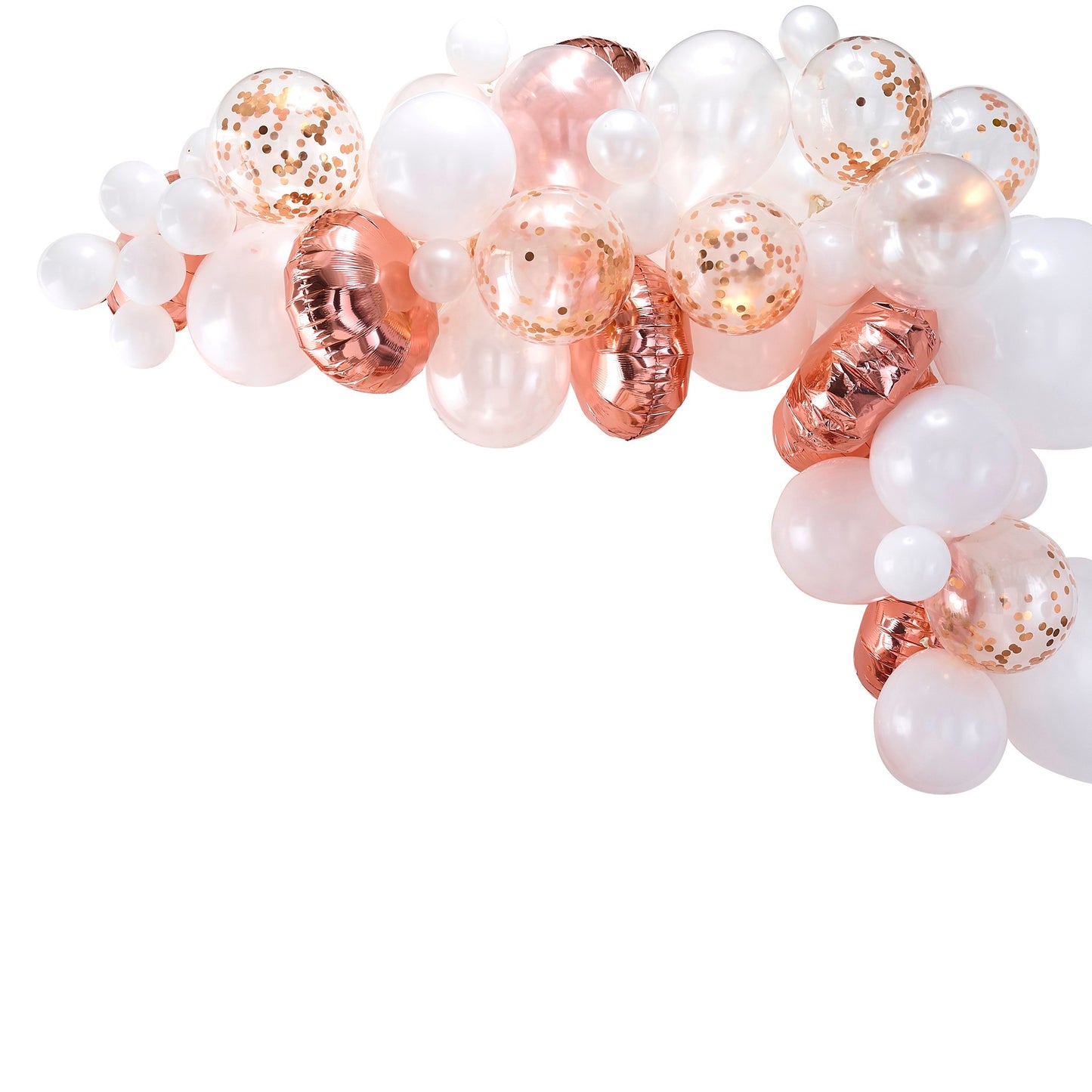 Arche ballons rose gold confettis pour evjf
