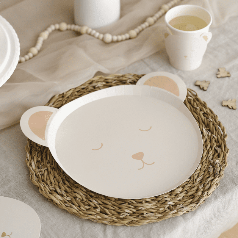 Assiettes Baby Shower Ourson