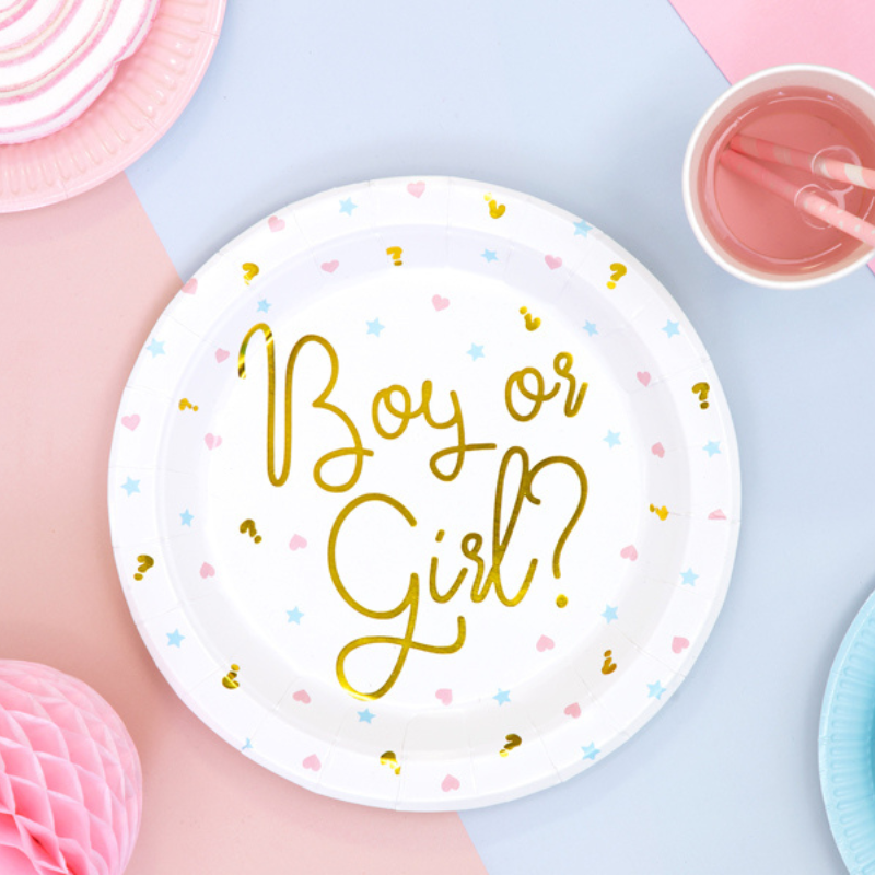 Assiettes Boy or Girl Gender Reveal