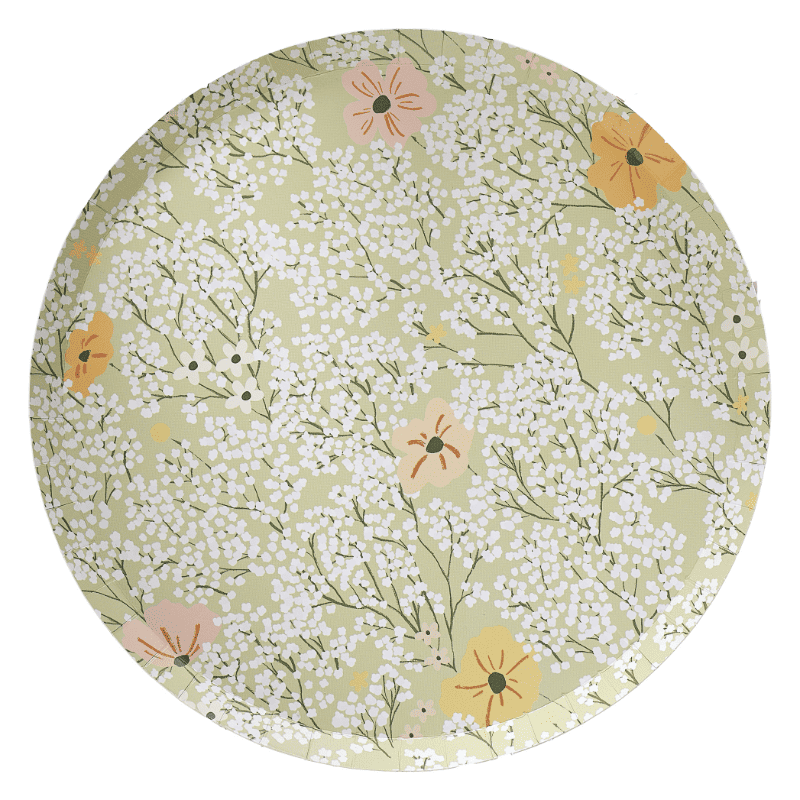 Assiettes florales hello baby jetables Baby Shower Gender Reveal