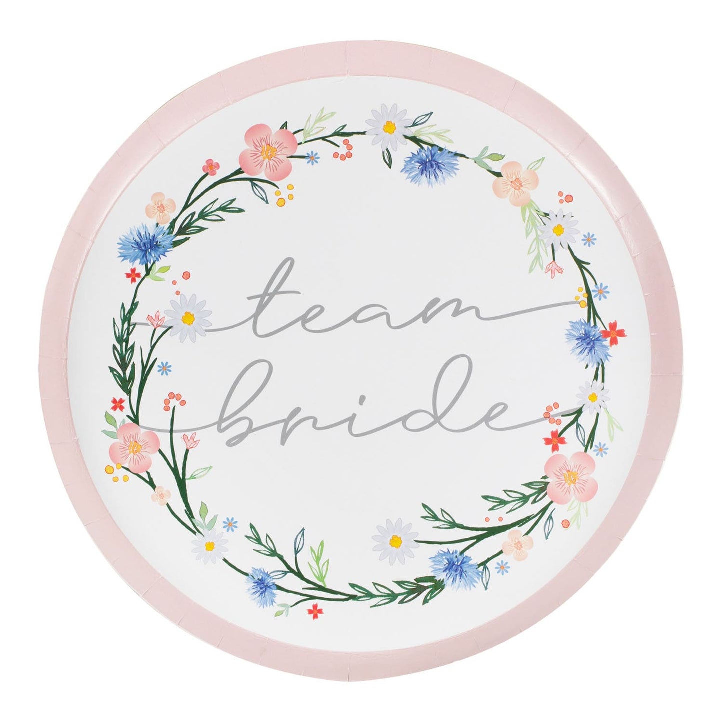 assiettes jetables team bride bohème evjf