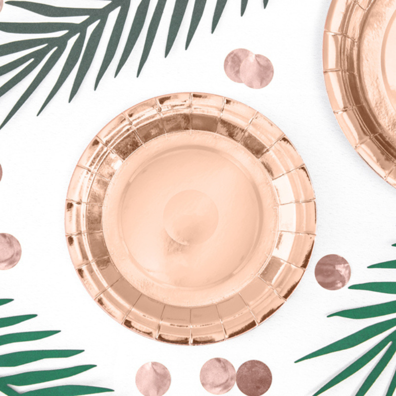 assiettes rose gold deco evjf