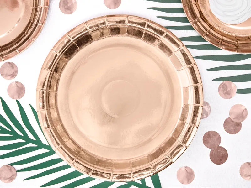assiettes rose gold deco evjf