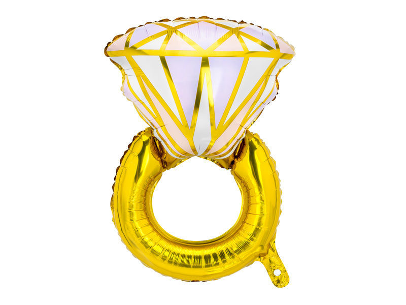 Ballon en forme d'alliance dorée format XXL