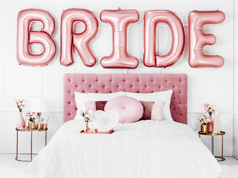 ballon lettre bride rose gold evjf