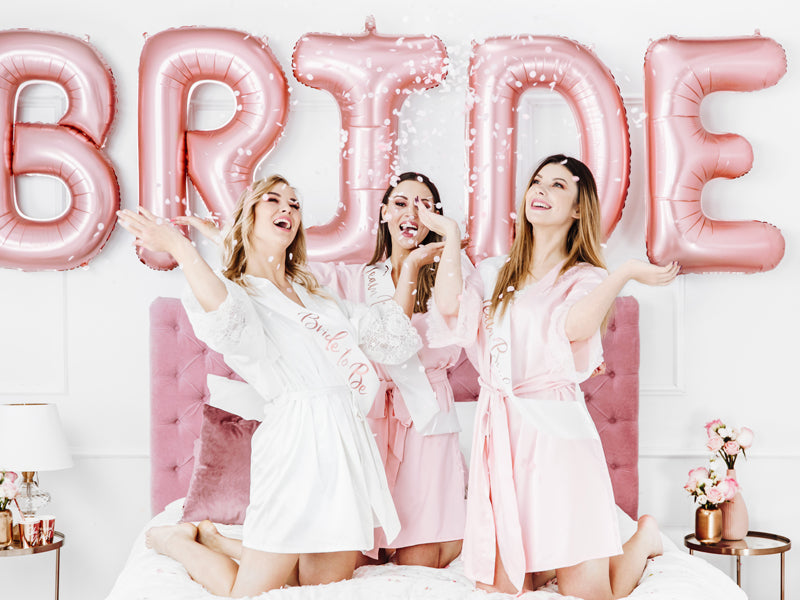 ballon lettre bride rose gold evjf