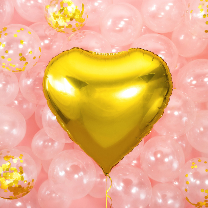 Ballon en forme de coeur doré pour un EVJF 61 cm
