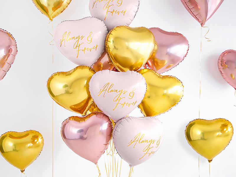 Ballon en forme de coeur doré pour un EVJF 45 cm