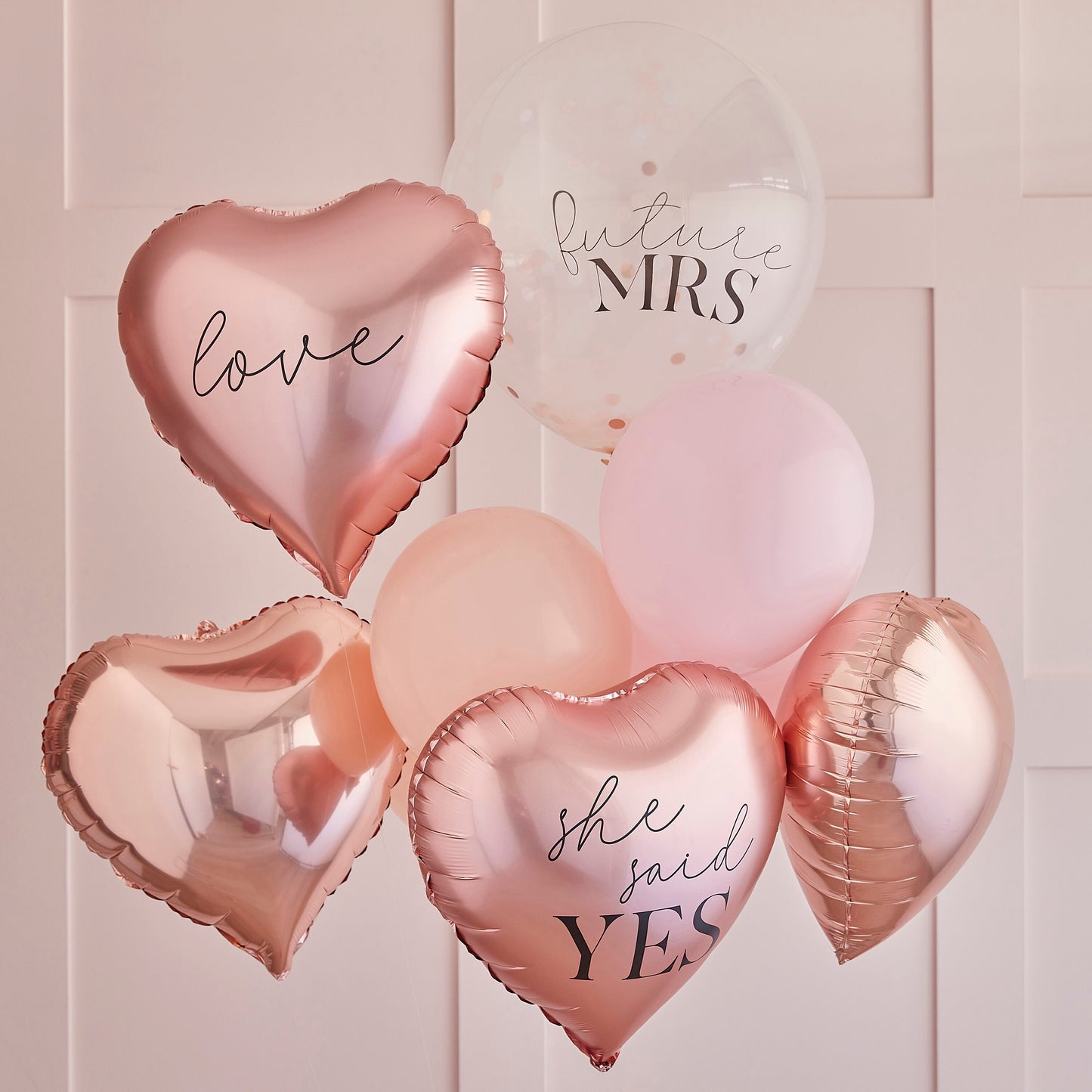 pack de 7 ballons rose gold future mrs pour deco evjf