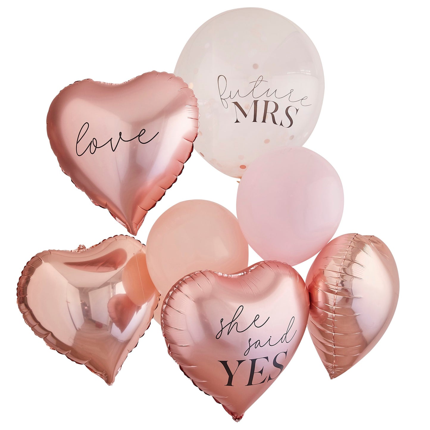 pack de 7 ballons rose gold future mrs pour deco evjf