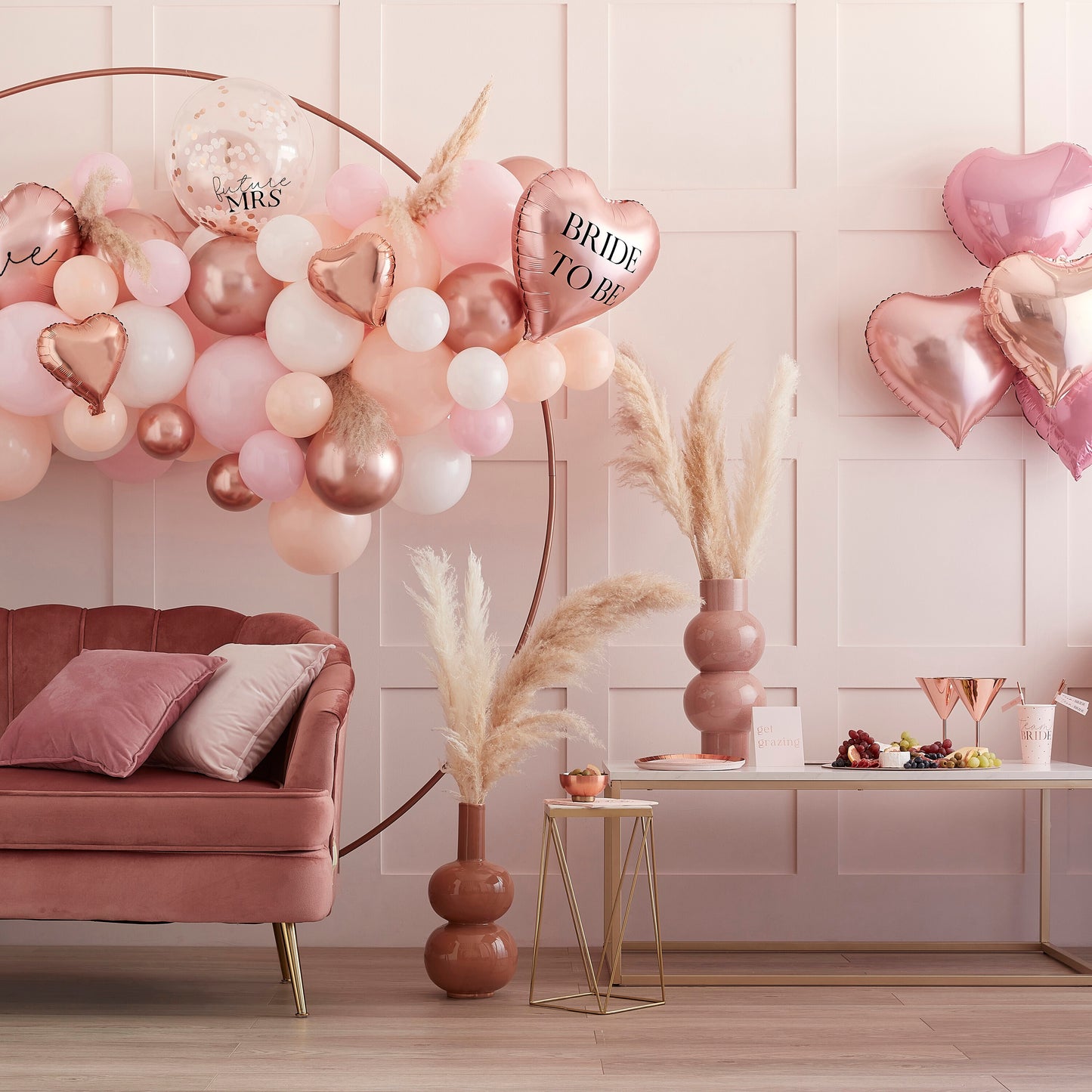 pack de 7 ballons rose gold future mrs pour deco evjf