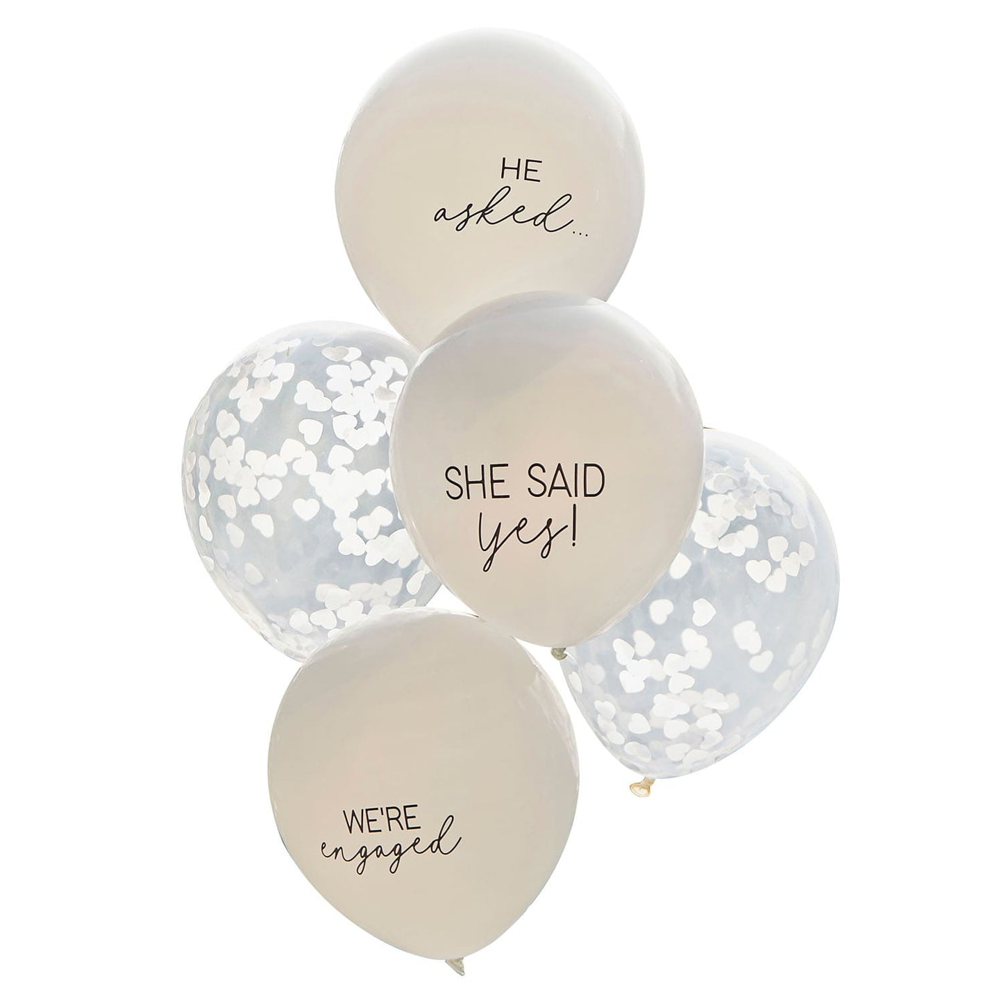 Ballons Blancs Confettis EVJF Fiançailles