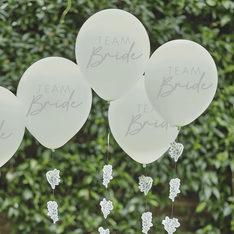 Pack de 5 BallonsL Team Bride floral pour EVJF