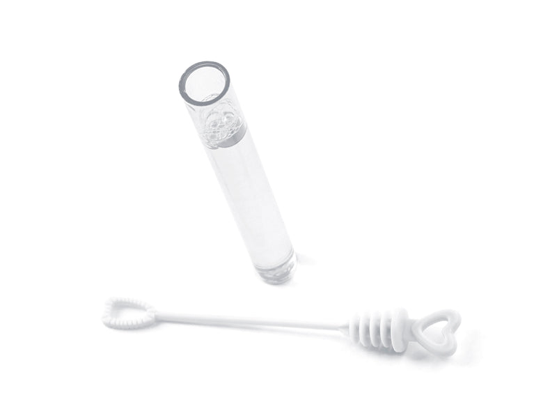 Tubes en forme de coeur bulles de savon pour mariage