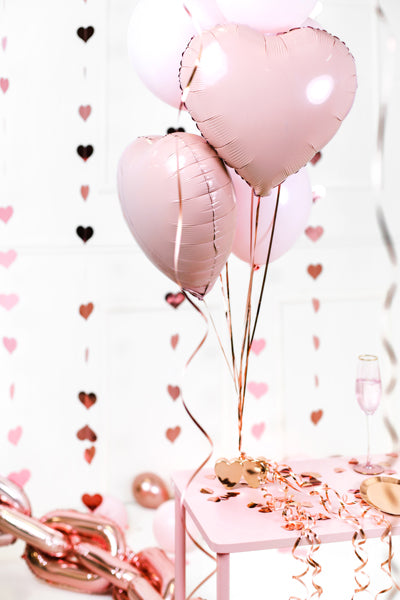 Ballon Rond en forme de coeur rose pastel pour EVJF