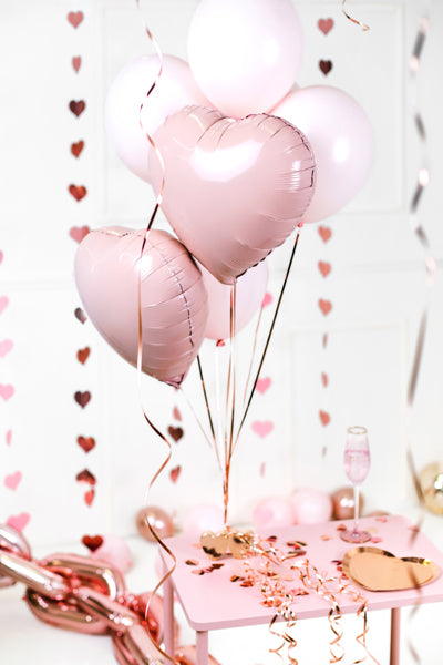 Ballon Rond en forme de coeur rose pastel pour EVJF