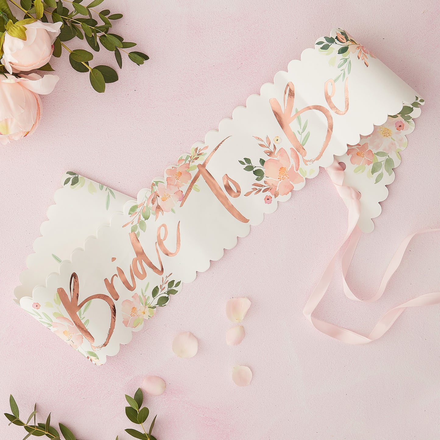 Echarpe bride to be floral pour evjf