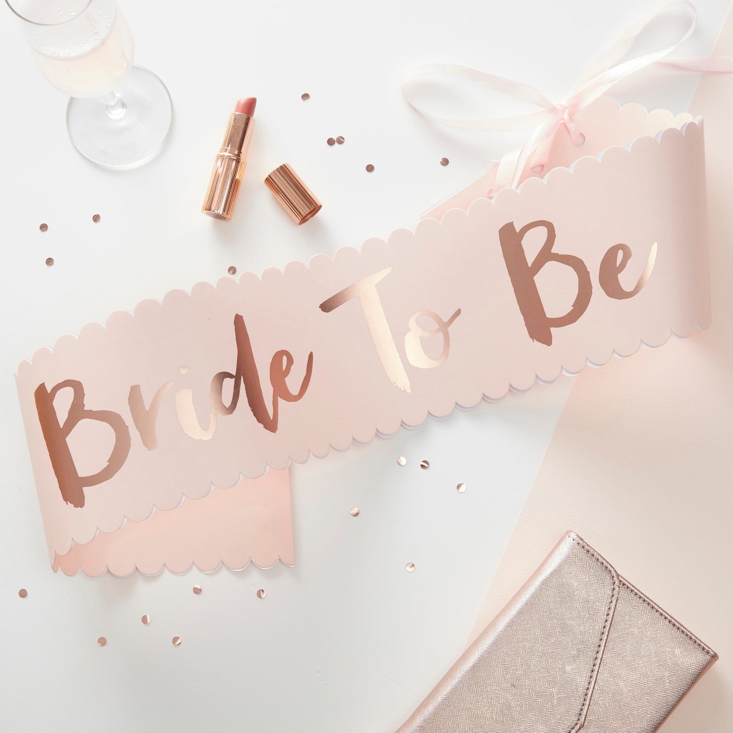 Echarpe bride to be Or rose pour evjf