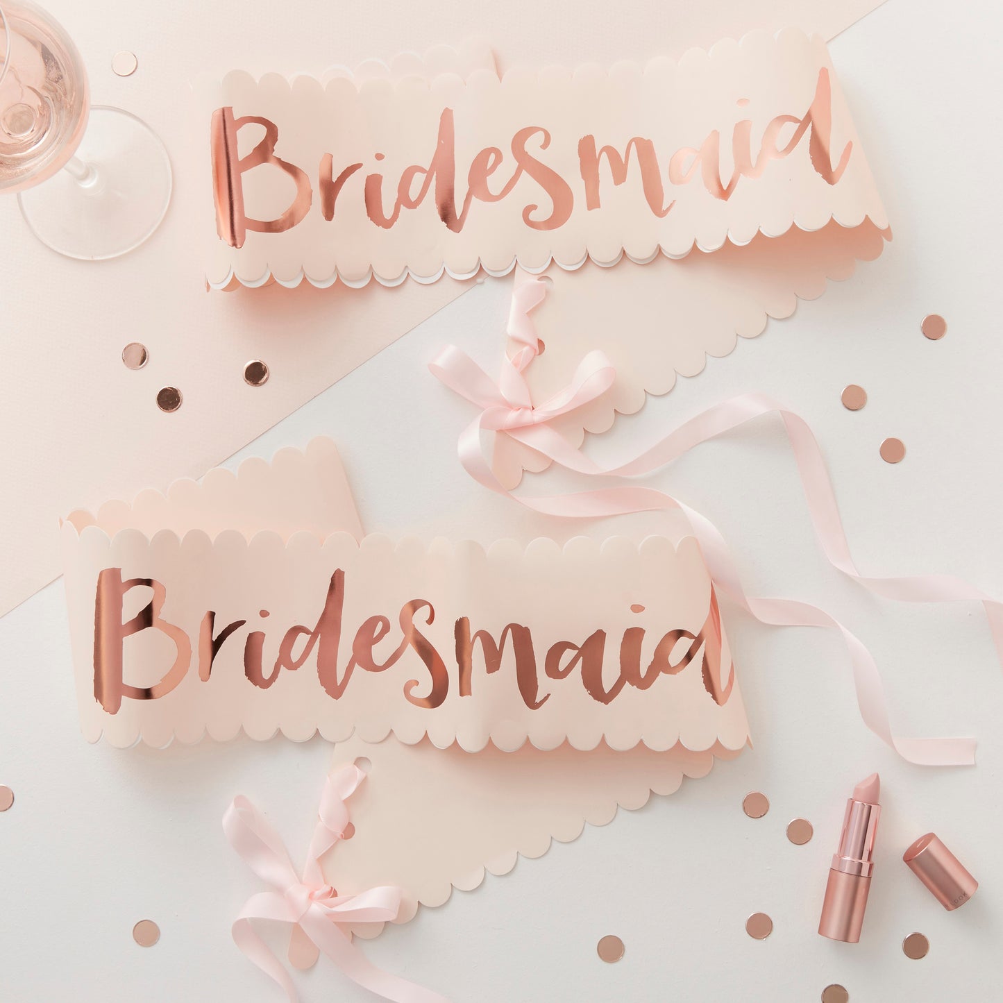 echarpes bridesmaid rose gold pour evjf