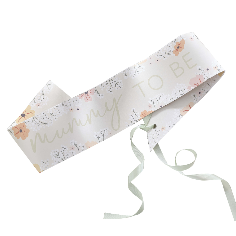 Echarpe floral Mummy-to-be Baby Shower Gender Reveal