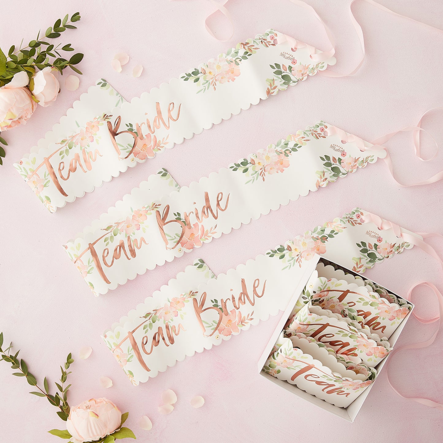 echarpes team bride floral pour evjf