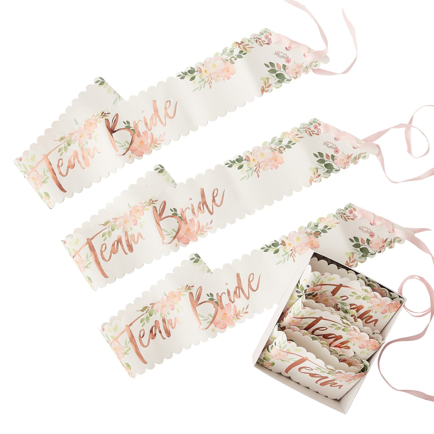 echarpes team bride floral pour evjf
