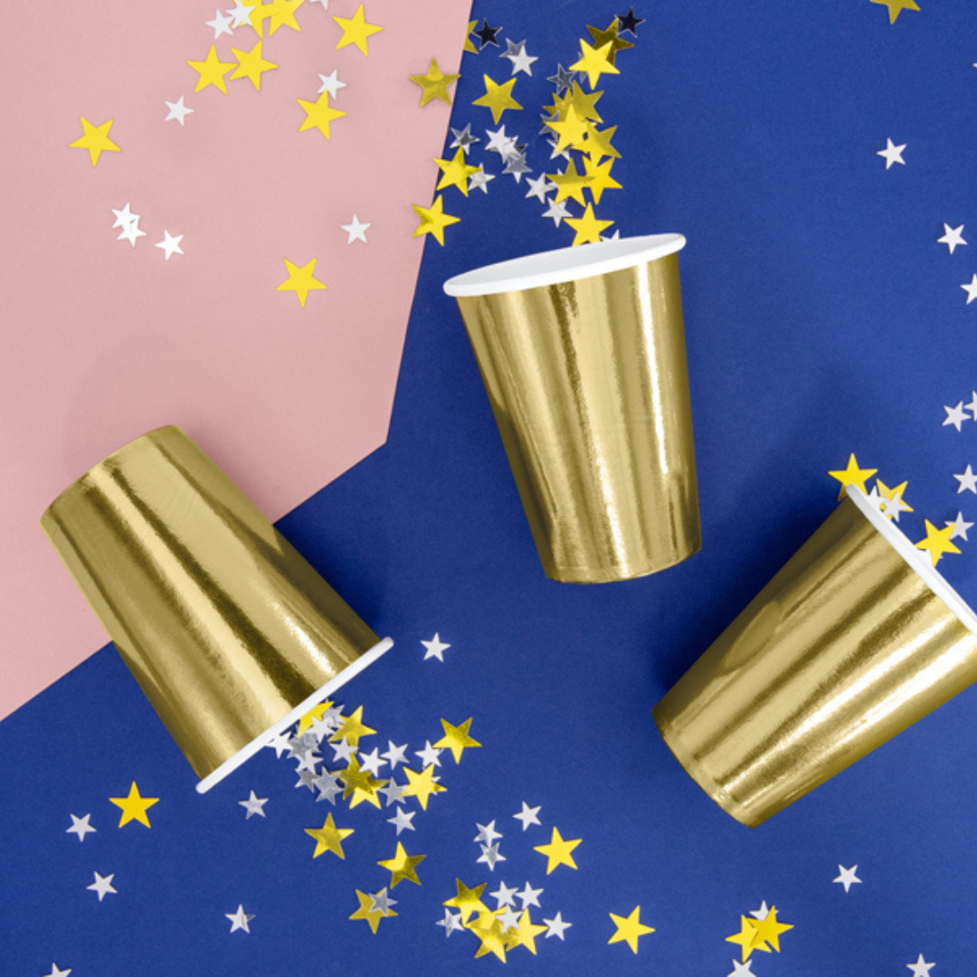 Gobelets dorés pour EVJF, Baby Shower ou Gender Reveal