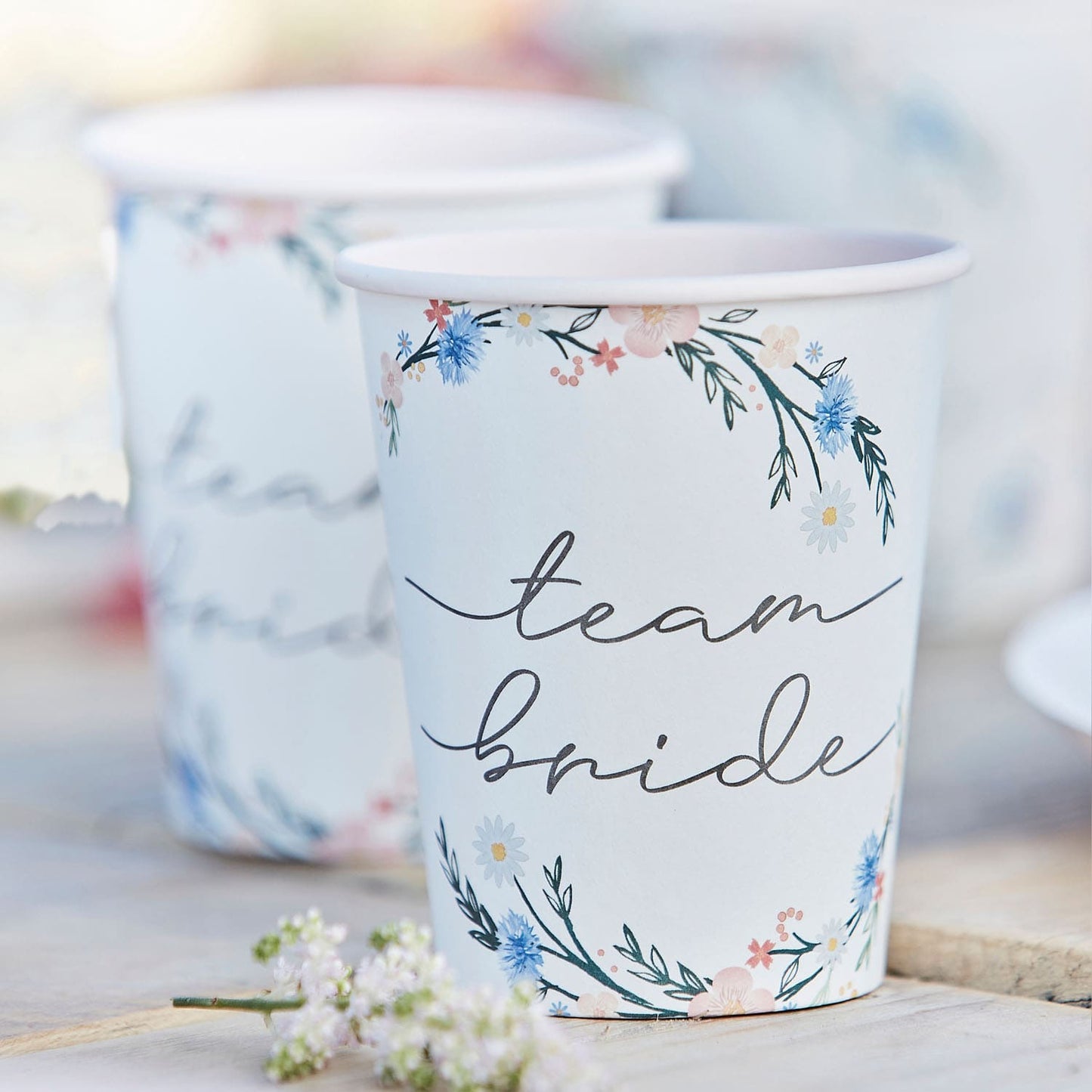 gobelets jetables team bride boho evjf