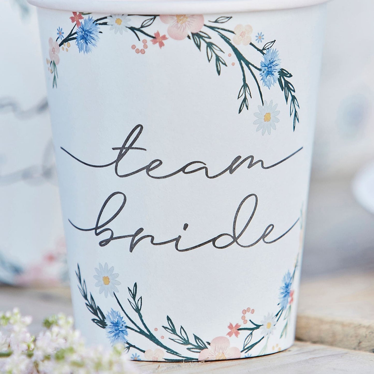 gobelets jetables team bride boho evjf