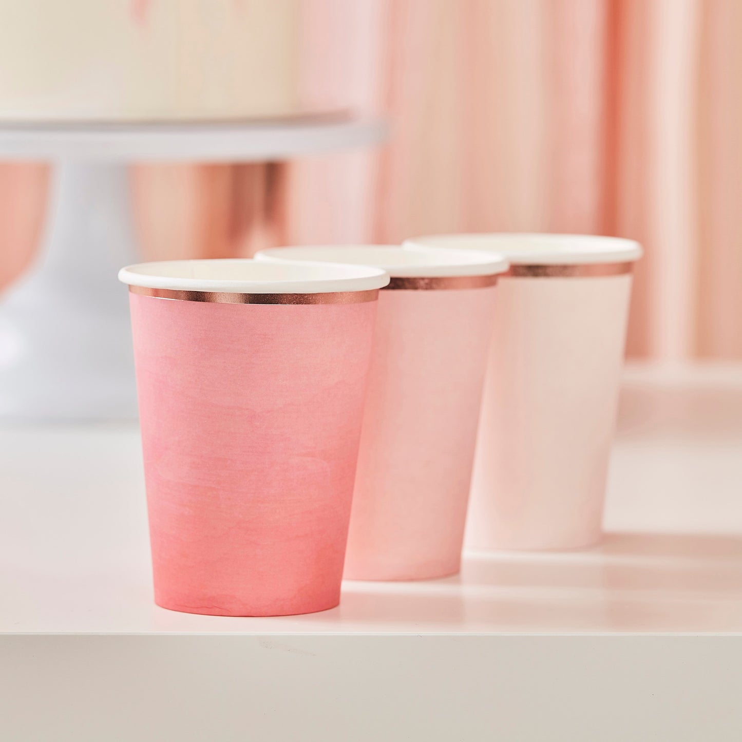 8 gobelets rose ombré pour evjf