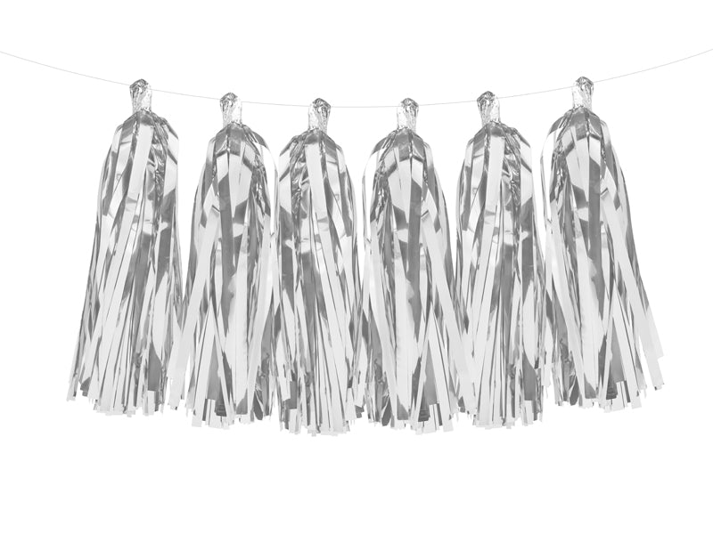 Guirlande Tassel à pompon Argentée pour EVJF