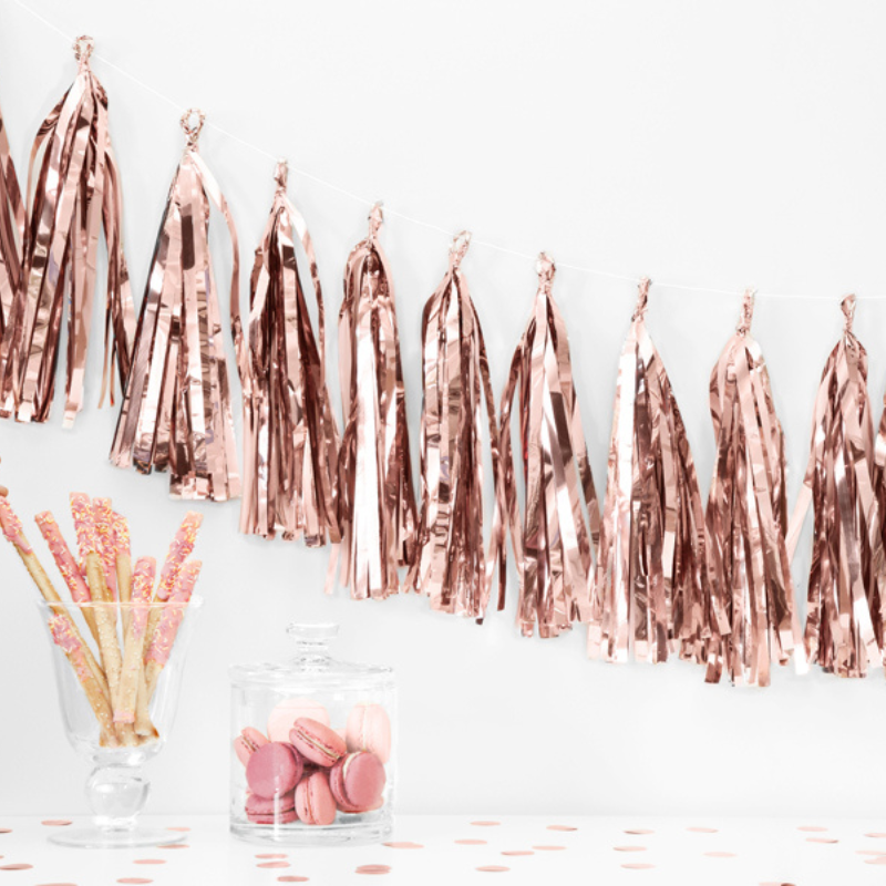 Guirlande Tassel à pompon Rose Gold pour EVJF