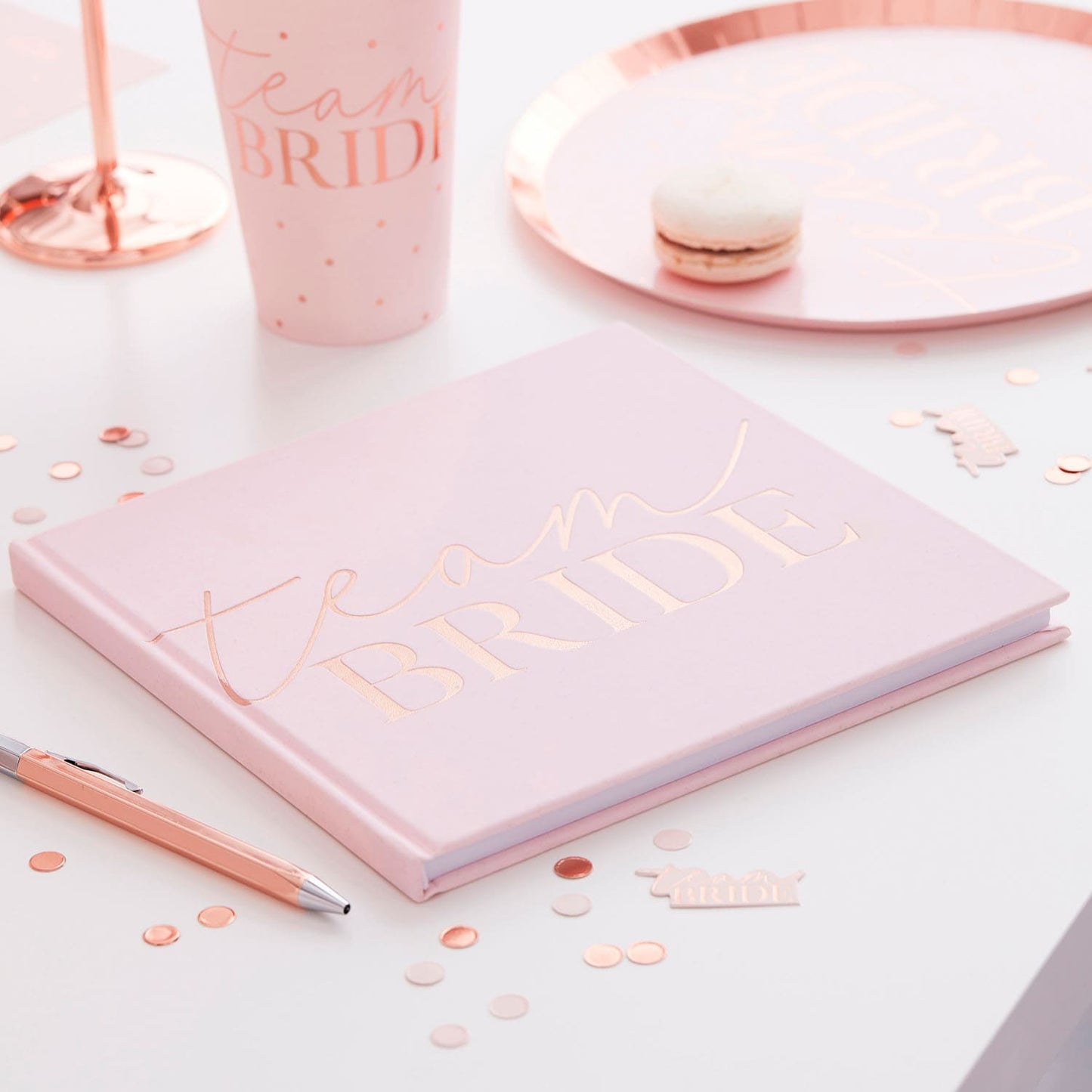 Livre d'or rose gold Team Bride EVJF