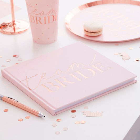 Livre d'or rose gold Team Bride EVJF