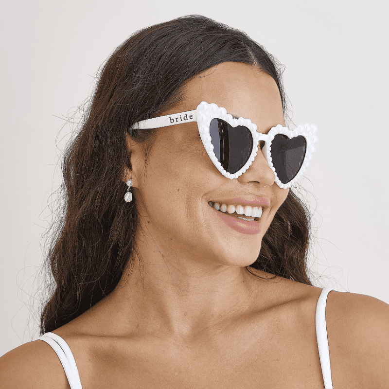 Lunettes Coeur Perles EVJF Mariage