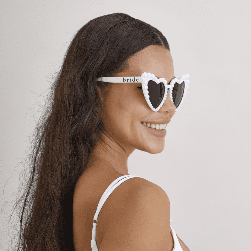 Lunettes Coeur Perles EVJF Mariage
