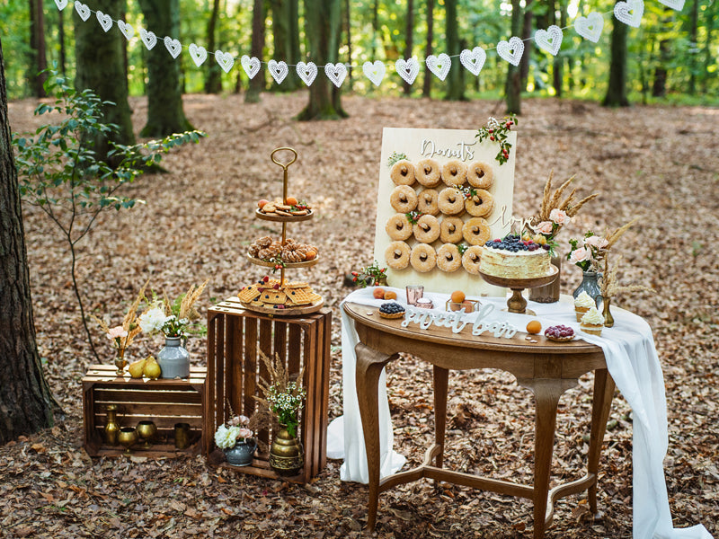 Mur à donuts pour mariage et EVJF afin de décorer la table