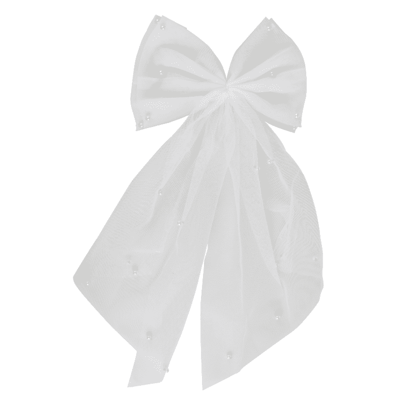 Noeud Blanc pour cheveux Bride EVJF Mariage