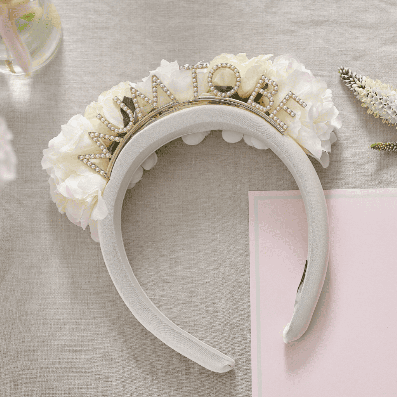 Serre-tête floral Mom-to-be Baby Shower Gender Reveal