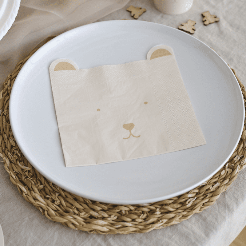 Serviettes Baby Shower Ourson