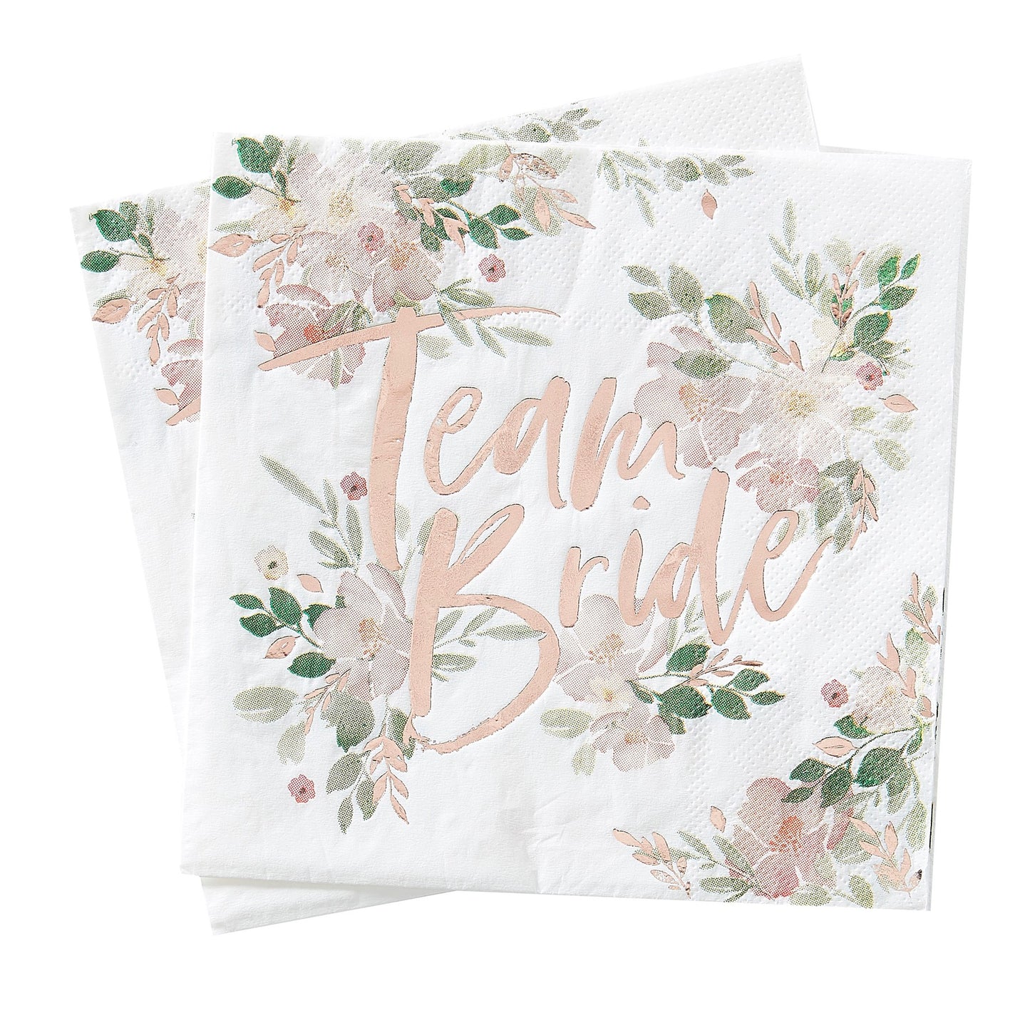 serviettes floral team bride deco table evjf