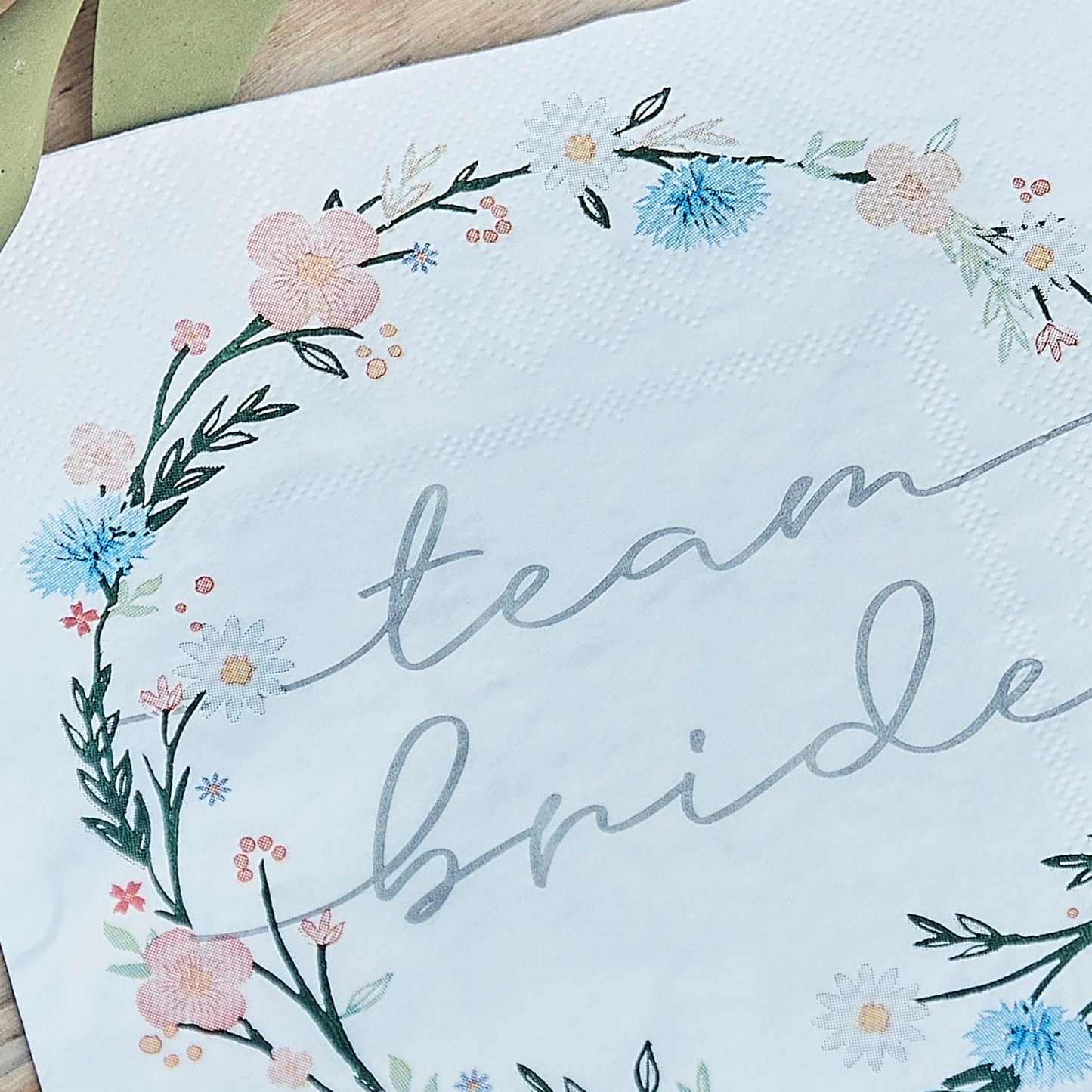 serviettes jetables team bride boho pour evjf